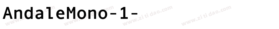 AndaleMono-1字体转换