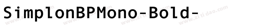 SimplonBPMono-Bold字体转换
