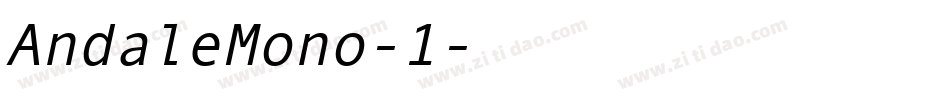 AndaleMono-1字体转换