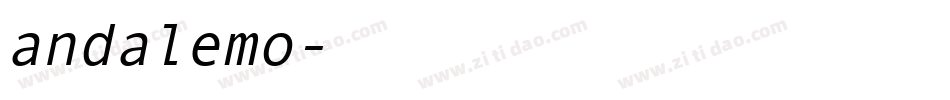 andalemo字体转换