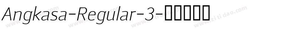 Angkasa-Regular-3字体转换