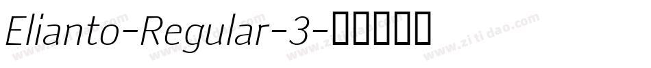 Elianto-Regular-3字体转换