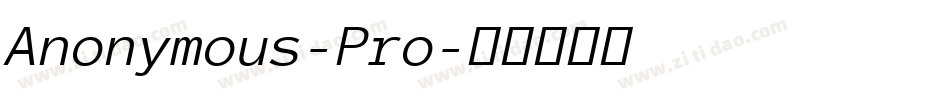 Anonymous-Pro字体转换