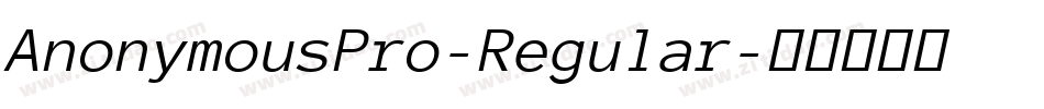 AnonymousPro-Regular字体转换