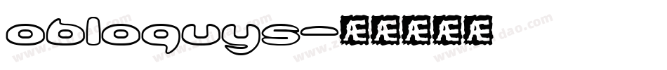 obloquys字体转换