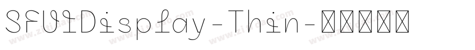SFUIDisplay-Thin字体转换