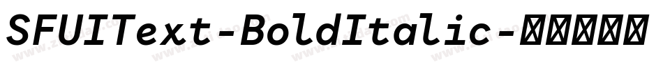 SFUIText-BoldItalic字体转换