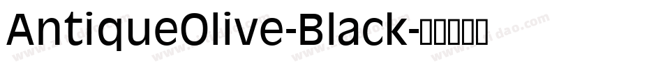 AntiqueOlive-Black字体转换