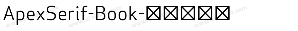 ApexSerif-Book字体转换