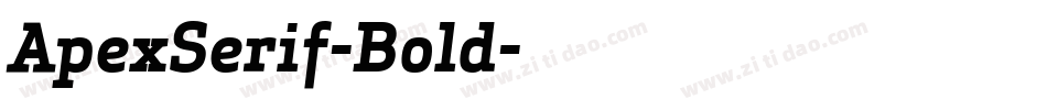 ApexSerif-Bold字体转换