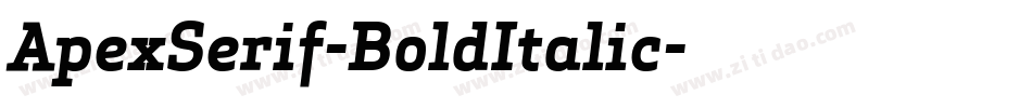 ApexSerif-BoldItalic字体转换