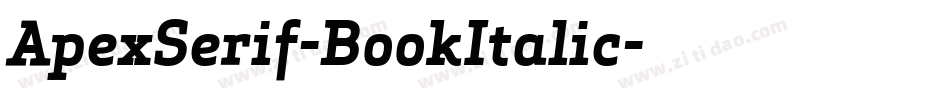 ApexSerif-BookItalic字体转换