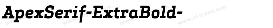 ApexSerif-ExtraBold字体转换