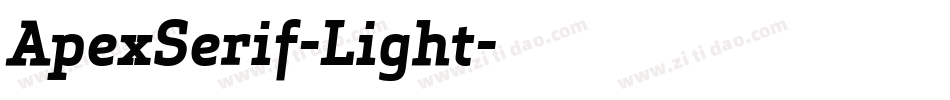 ApexSerif-Light字体转换