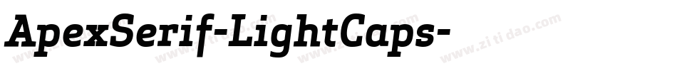 ApexSerif-LightCaps字体转换