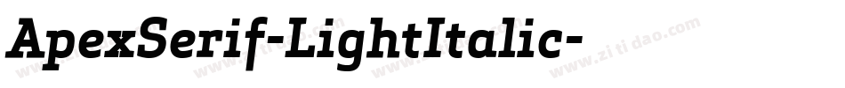 ApexSerif-LightItalic字体转换