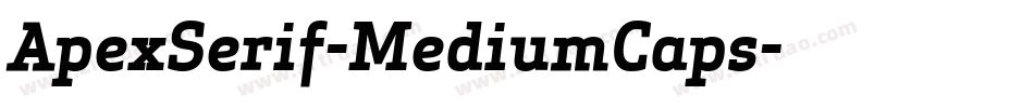 ApexSerif-MediumCaps字体转换