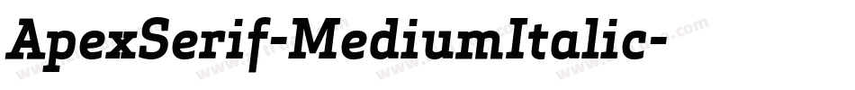ApexSerif-MediumItalic字体转换