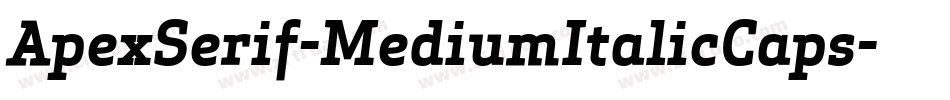ApexSerif-MediumItalicCaps字体转换