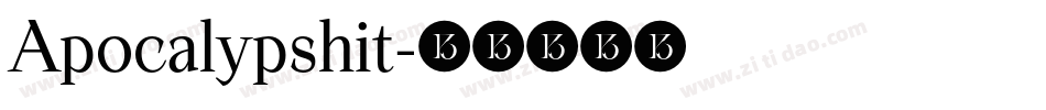 Apocalypshit字体转换