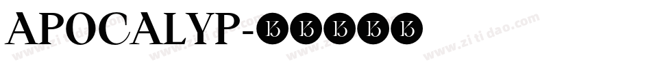 APOCALYP字体转换