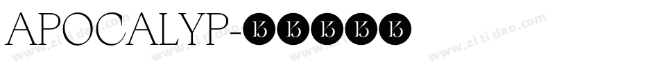 APOCALYP字体转换