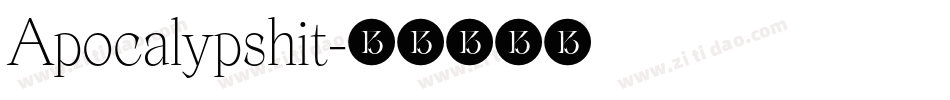 Apocalypshit字体转换