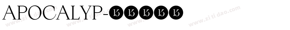 APOCALYP字体转换