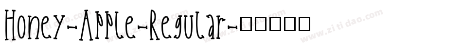 Honey-Apple-Regular字体转换