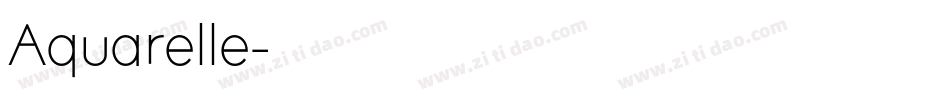Aquarelle字体转换