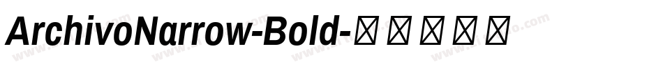 ArchivoNarrow-Bold字体转换