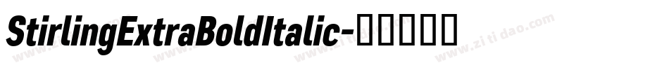 StirlingExtraBoldItalic字体转换
