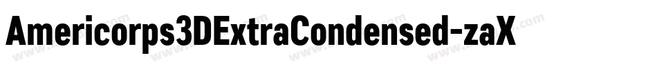 Americorps3DExtraCondensed-zaXX字体转换