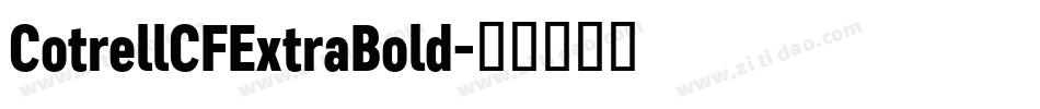 CotrellCFExtraBold字体转换