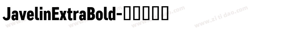 JavelinExtraBold字体转换