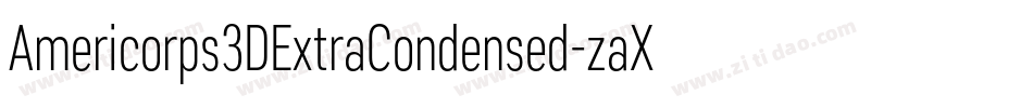 Americorps3DExtraCondensed-zaXX字体转换