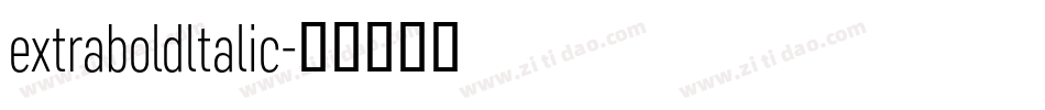 extraboldltalic字体转换