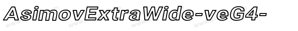 AsimovExtraWide-veG4字体转换