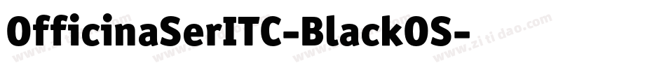 OfficinaSerITC-BlackOS字体转换