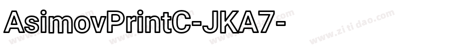 AsimovPrintC-JKA7字体转换