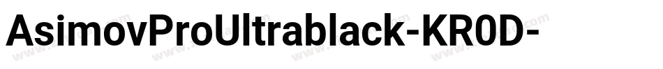 AsimovProUltrablack-KR0D字体转换