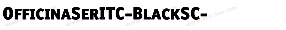 OfficinaSerITC-BlackSC字体转换