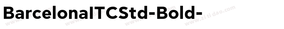 BarcelonaITCStd-Bold字体转换
