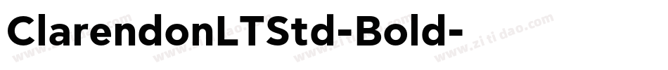 ClarendonLTStd-Bold字体转换