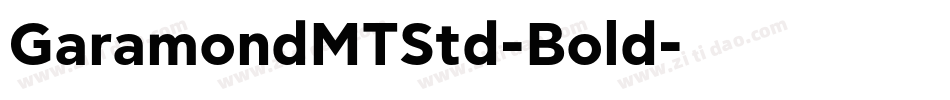 GaramondMTStd-Bold字体转换