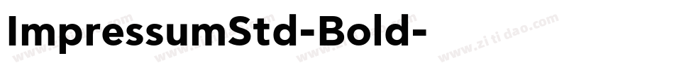 ImpressumStd-Bold字体转换