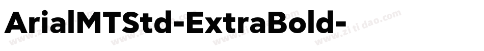 ArialMTStd-ExtraBold字体转换