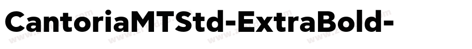 CantoriaMTStd-ExtraBold字体转换