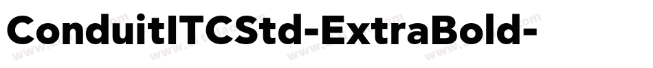 ConduitITCStd-ExtraBold字体转换