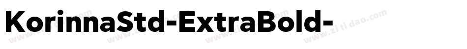 KorinnaStd-ExtraBold字体转换